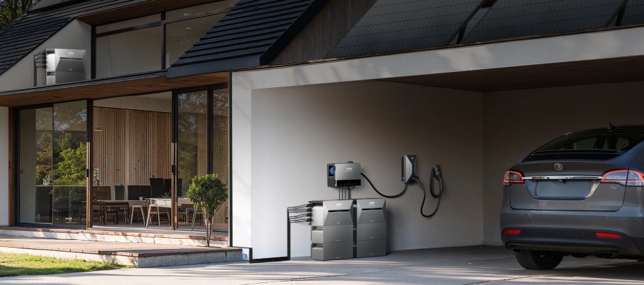 Anker Solix thuisbatterij met stekker