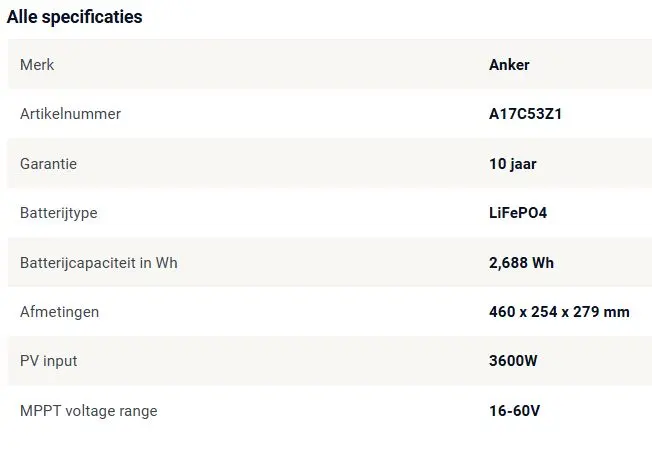 Anker SOLIX Solarbank 3 E2700 Pro-Specificaties.webp