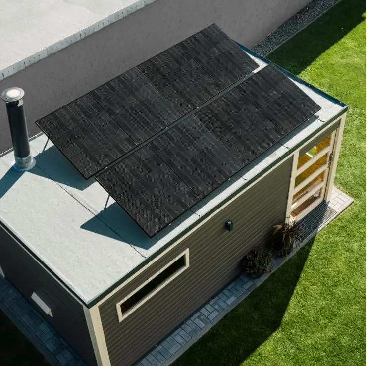 Plug & Play zonnepanelen set met 4 modules van 440W | 1760W | voor plat dak/tuin/terras | zonder batterij 