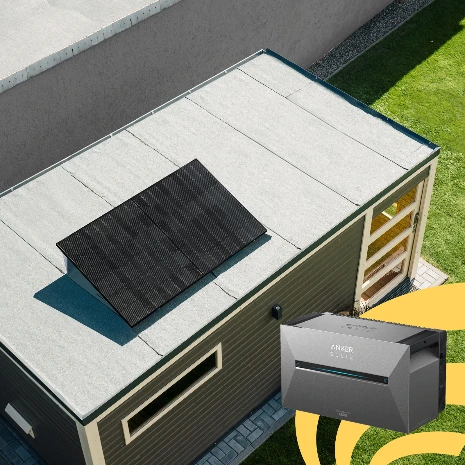 Set de panneaux solaires Plug & Play avec 1 module de 440W | 440W | pour toit plat/jardin/terrasse | avec batterie