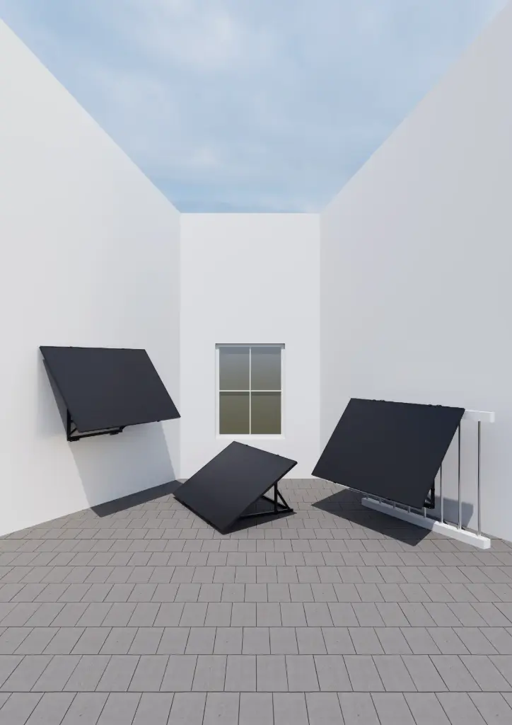 Plug & Play zonnepanelen set met 1 module van 430W | 430W | universeel (plat dak/tuin/terras/muur/balkon) | met batterij