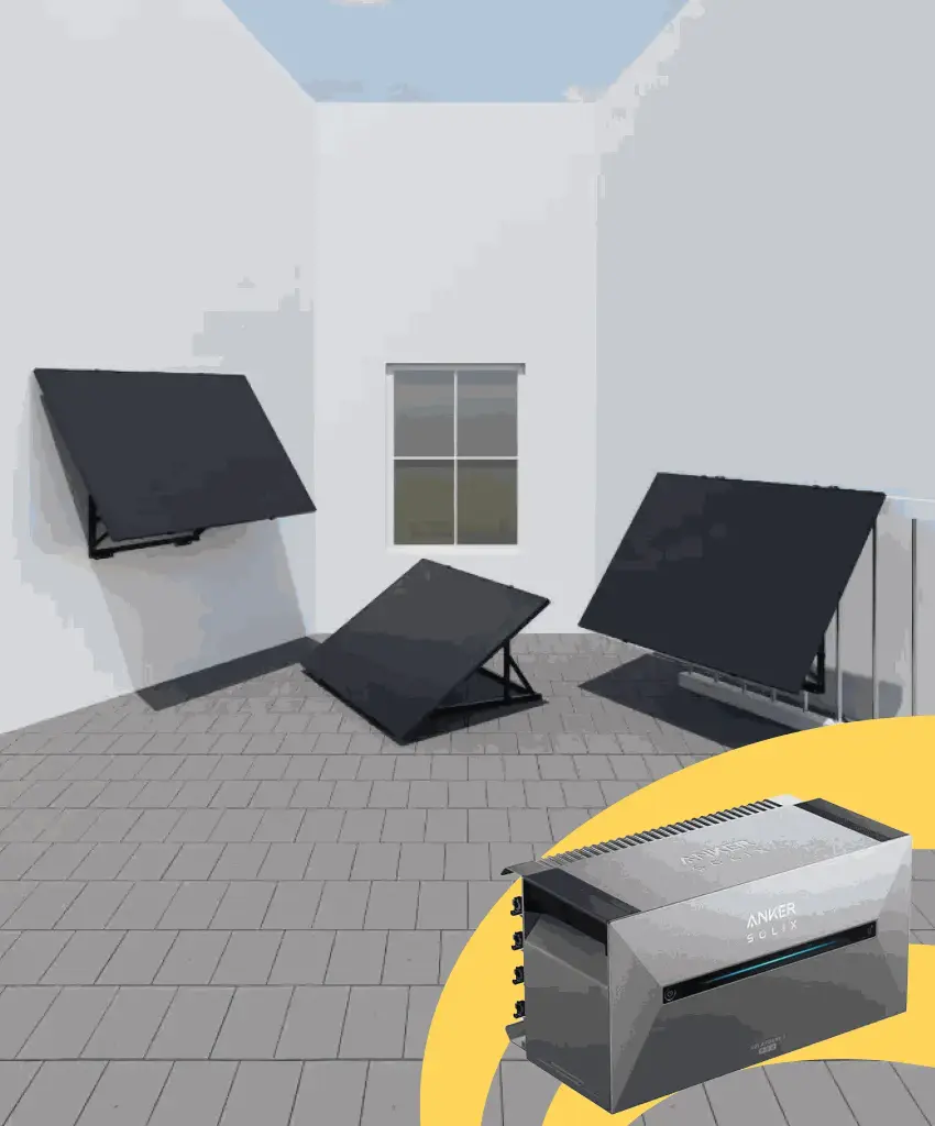 Plug & Play Universeel – 2 panelen (860W) – met batterij