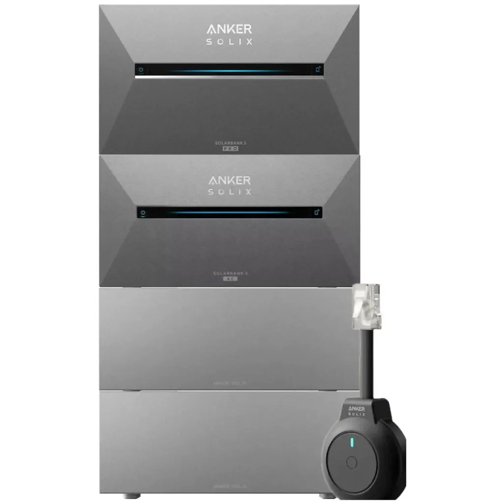 Anker SOLIX Solarbank 3 E2700 Pro  X 2 + Anker SOLIX  batterie d'extension BP2700 X 2 + Compteur intelligent P11 P1 gratis Slimme meter Anker SOLIX voor P1 poort
