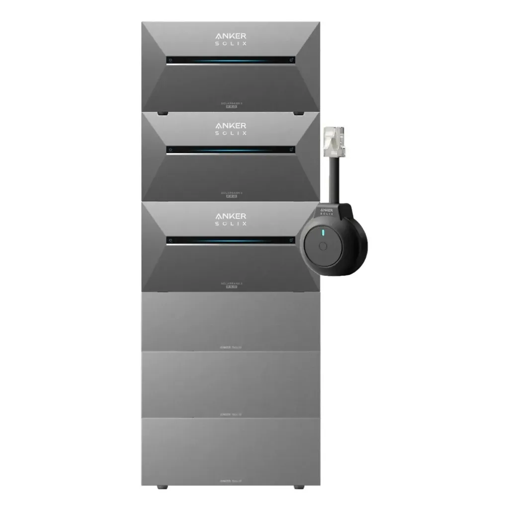 Anker SOLIX Solarbank 3 E2700 Pro X 3 + Anker SOLIX batterie d'extension BP2700 X 3 + Compteur intelligent P1 - 16,2kWh / 3600W