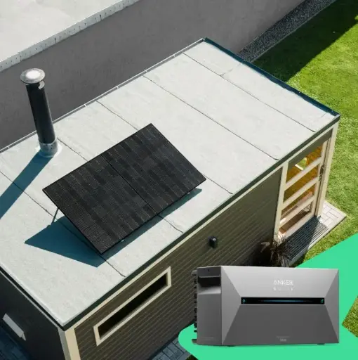 Plug & Play zonnepanelen set met 1 module van 440W | 440W | voor plat dak/tuin/terras | met batterij 