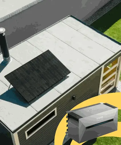 Set de panneaux solaires Plug & Play avec 1 module de 440W | 440W | pour toit plat/jardin/terrasse | avec batterie