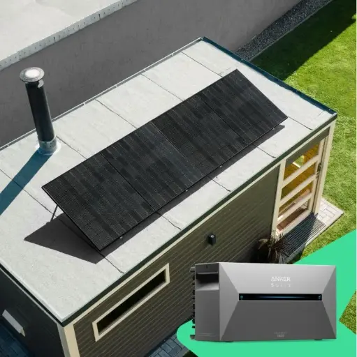 Plug & Play solar panel set with 2 modules of 440W | 880W | for flat roof/garden/terrace | with battery
