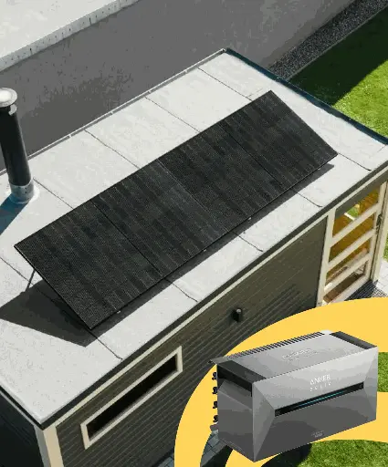 Set de panneaux solaires Plug & Play avec 2 modules de 440W | 880W | pour toit plat/jardin/terrasse | avec batterie
