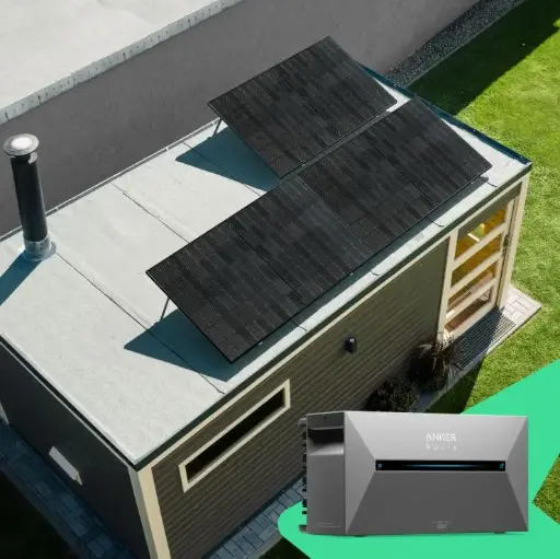 Plug & Play zonnepanelen set met 3 modules van 440W | 1320W | voor plat dak/tuin/terras | met batterij