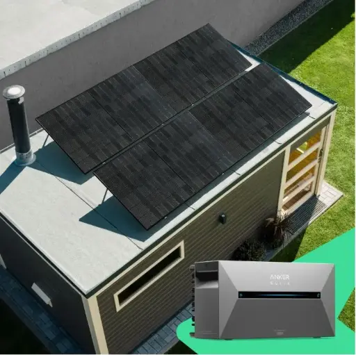 Plug & Play zonnepanelen set met 4 modules van 440W | 1760W | voor plat dak/tuin/terras | met batterij 